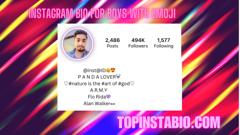 Instagram Bio For Boys With Emoji