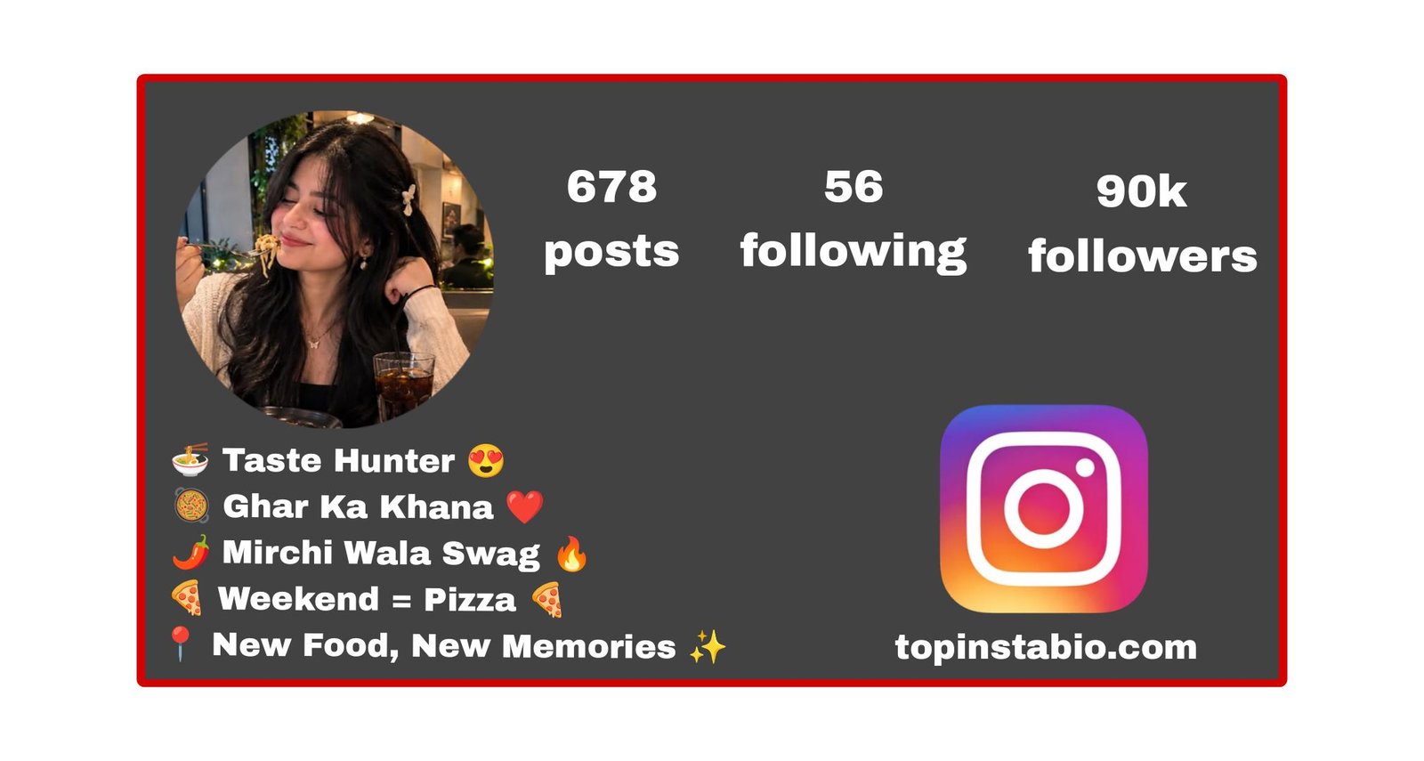 Foodie Bio for Instagram