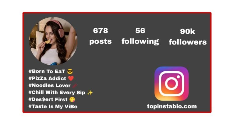 Foodie Bio for Instagram