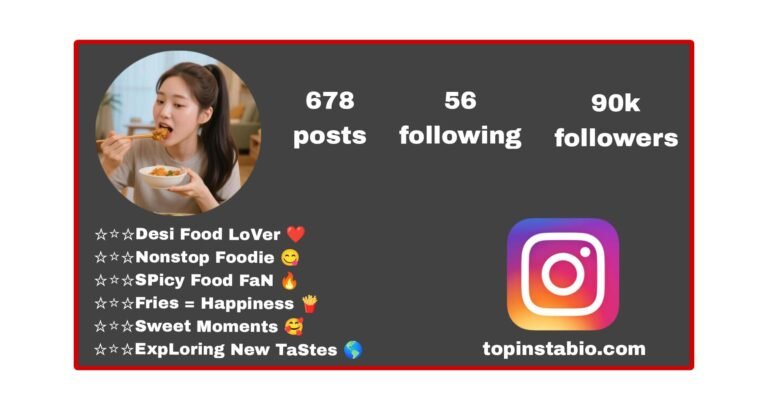 Foodie Bio for Instagram