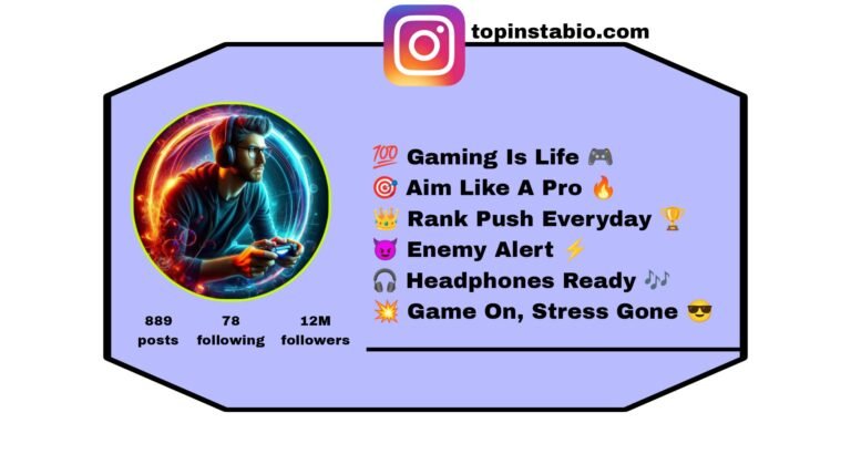 Gaming Bio For Instagram