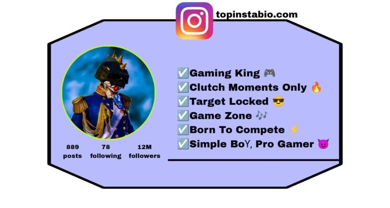Gaming Bio For Instagram