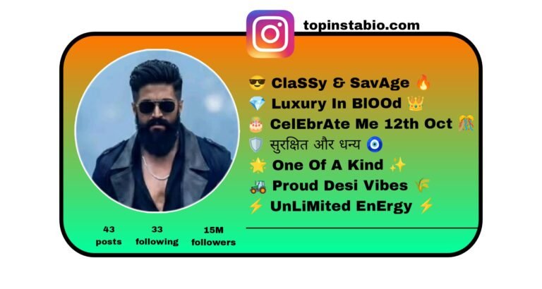King Style Gangster Bio For Instagram