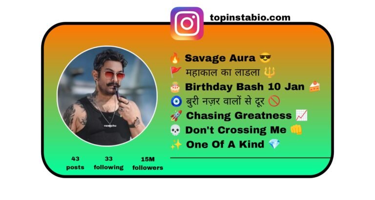 King Style Gangster Bio For Instagram